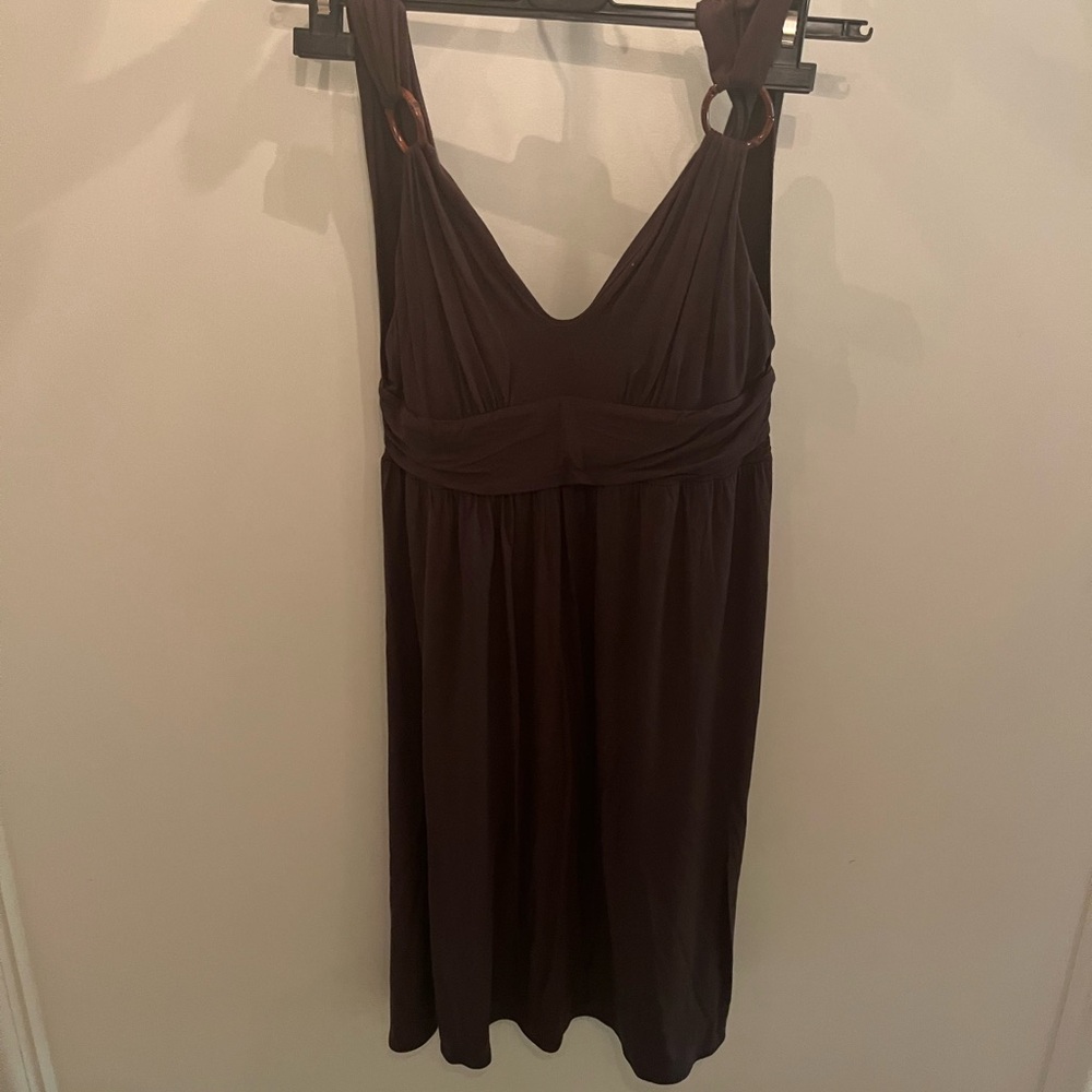 Super cute brown midi dress very stretchy and comfortable fabric